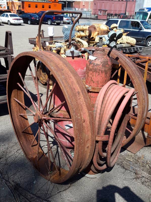 lot 12 image: Antique ANSUL Fire Extinguisher Trolley