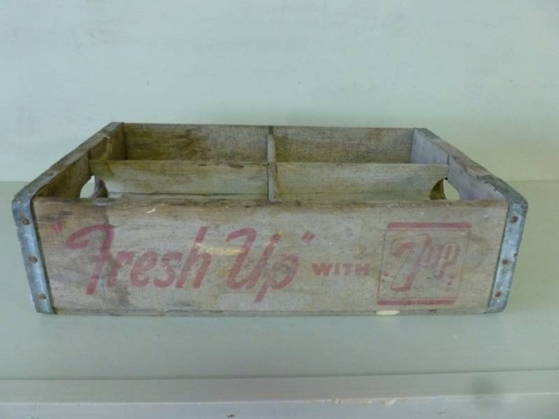 Vintage 7 Up Wooden Case