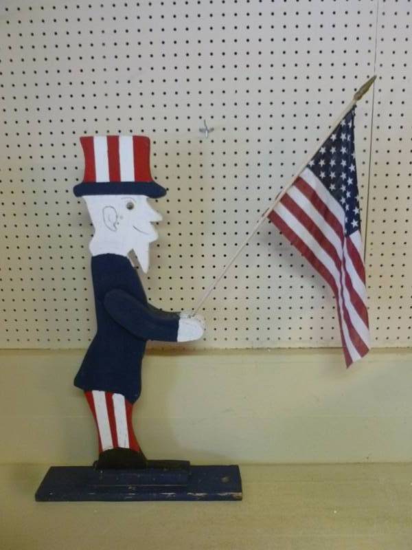 Wooden Uncle Sam Decoration