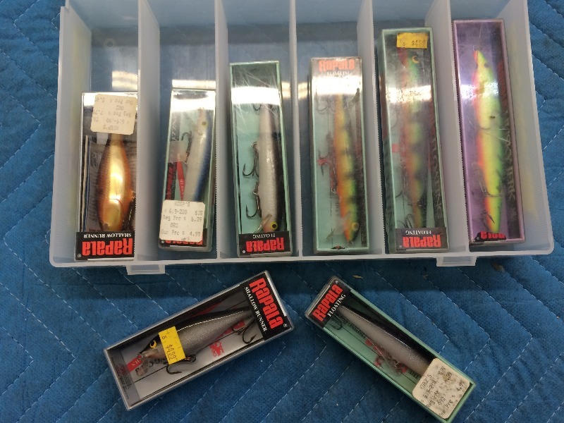 Assorted Rapalas  organizer