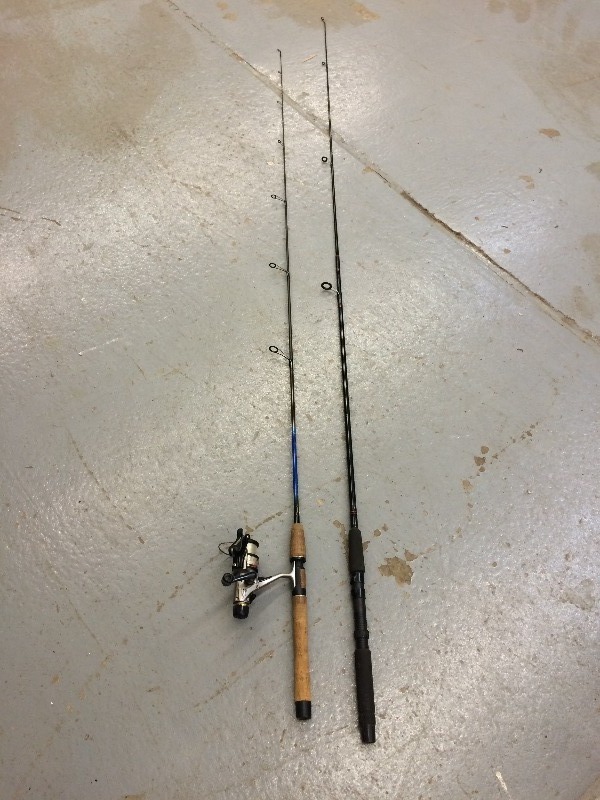 1 Rod and Reel and 1 casting rod - lightly used   view all pictures for more details