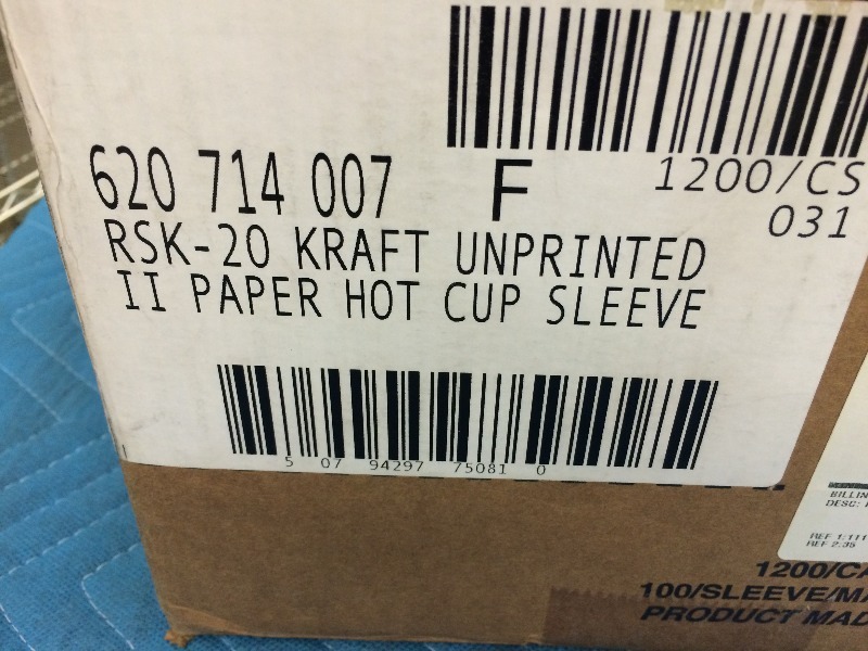 8oz Cup Sleeves   matches lots# 20,21