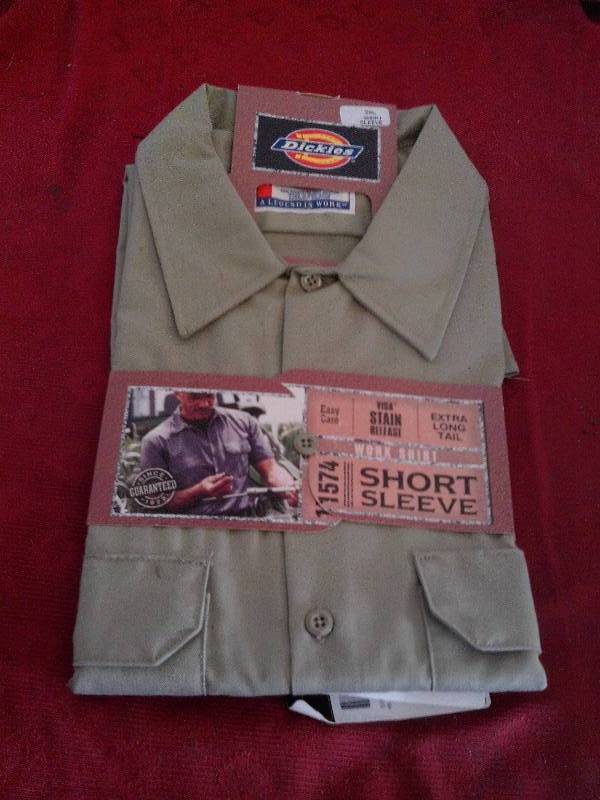 lot 168 image: short sleeve extra long 2 x dickies shirt