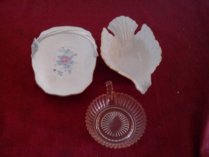 lot 181 image: pink depression ,ivory china,lenox