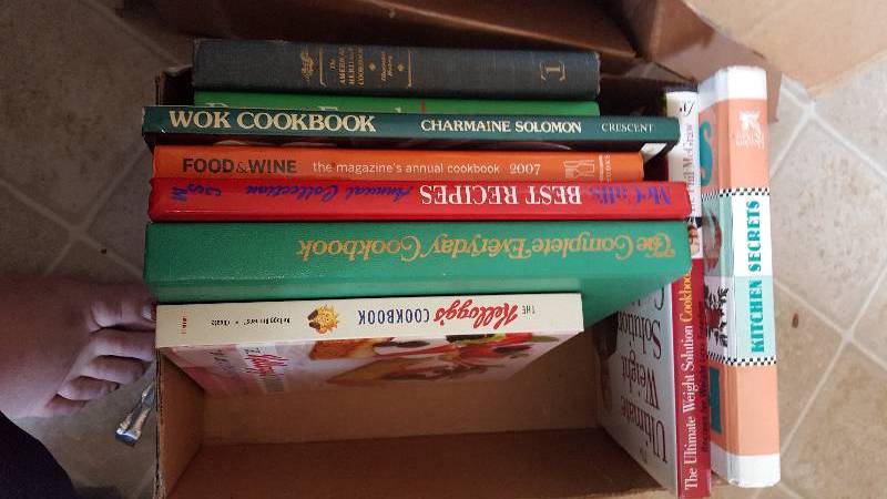 Lot of nine cook books