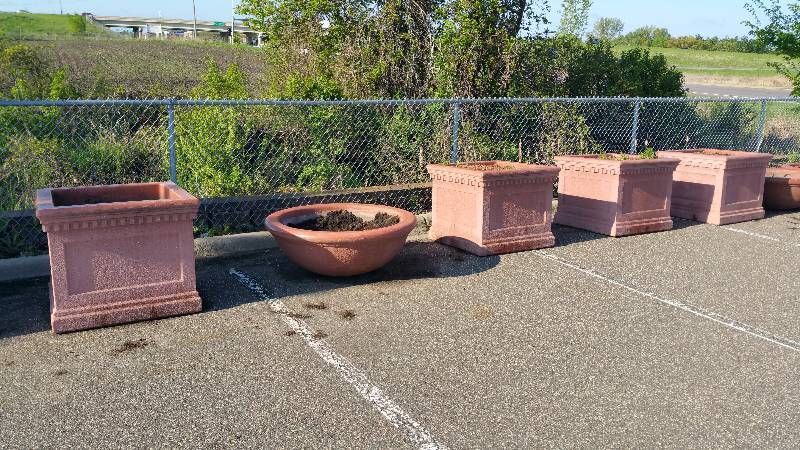 (4) Commercial Grade Square Planters