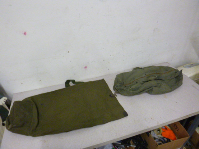 lot 8 image: 2 Military Duffle Bags