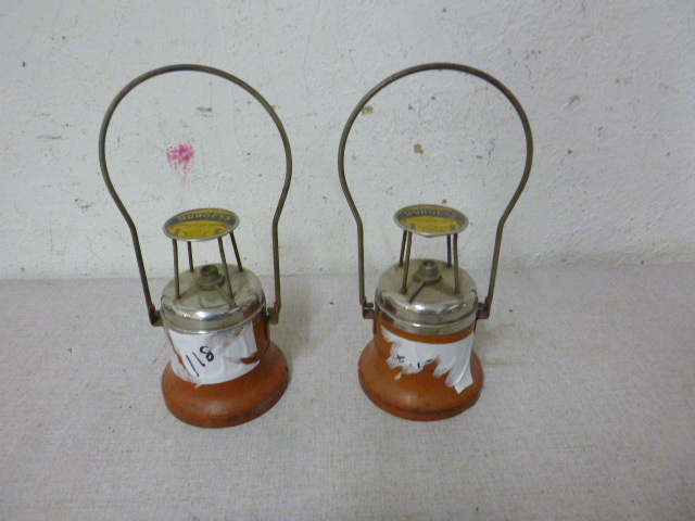 lot 26 image: 2 Vintage Burgess Utility Lanterns