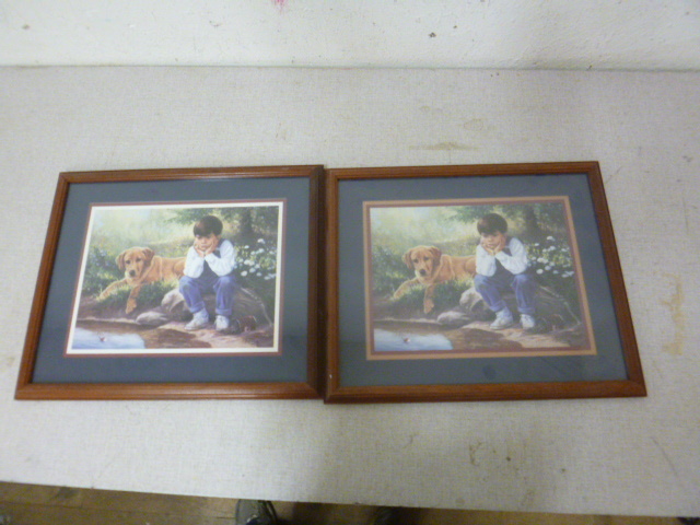 lot 45 image: 2 Boy and His Dog Prints
