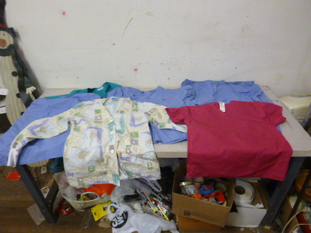 lot 105 image: 5 Scrub Tops and 2 Pants