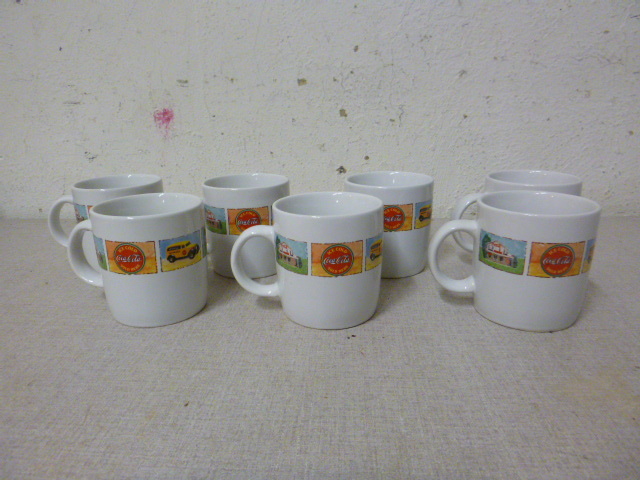 lot 177 image: 7 Coca-Cola Coffee Mugs