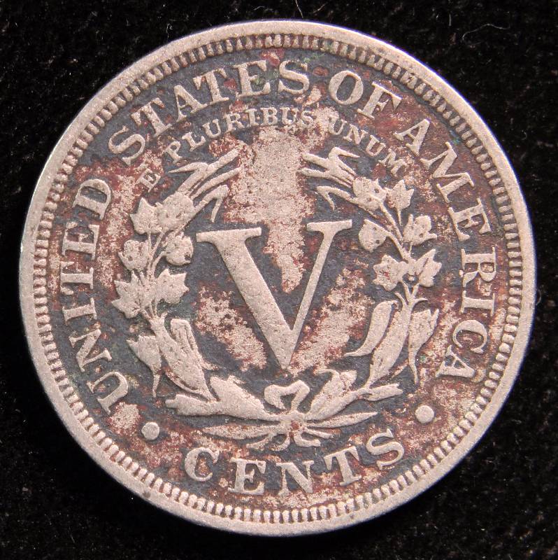 1910 LIBERTY V NICKEL VF