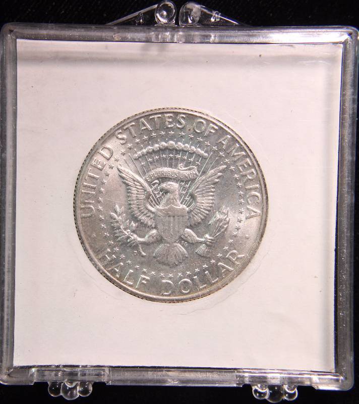 1964-D KENNEDY SILVER HALF DOLLAR UNC. IN CASE