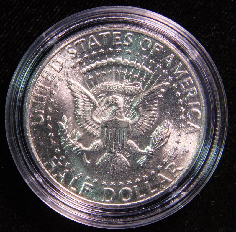 1964 KENNEDY SILVER HALF DOLLAR BU IN AIRTITE HOLDER