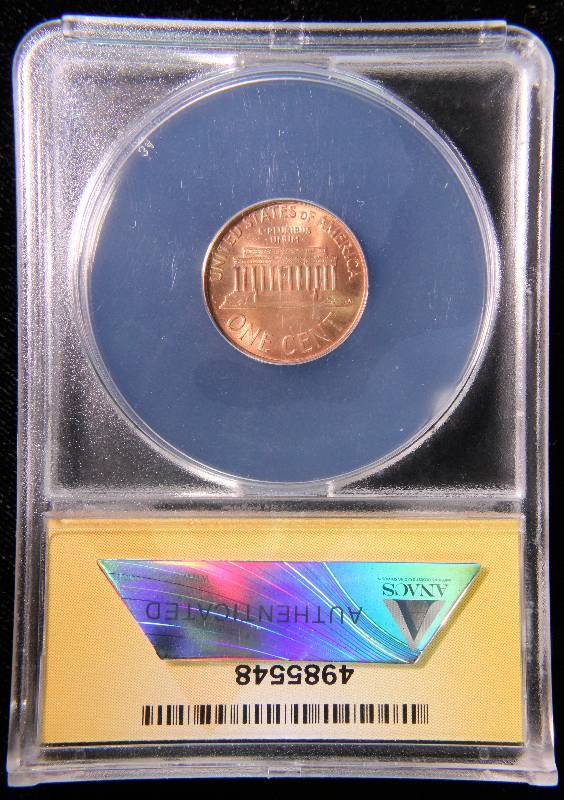 1965 LINCOLN MEMORIAL CENT MS66RED ANACS