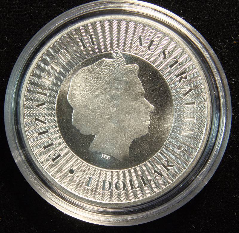 2016 AUSTRALIA KANGAROO 1 TROY OZ. .9999 FINE SILVER COIN IN AIRTITE HOLDER