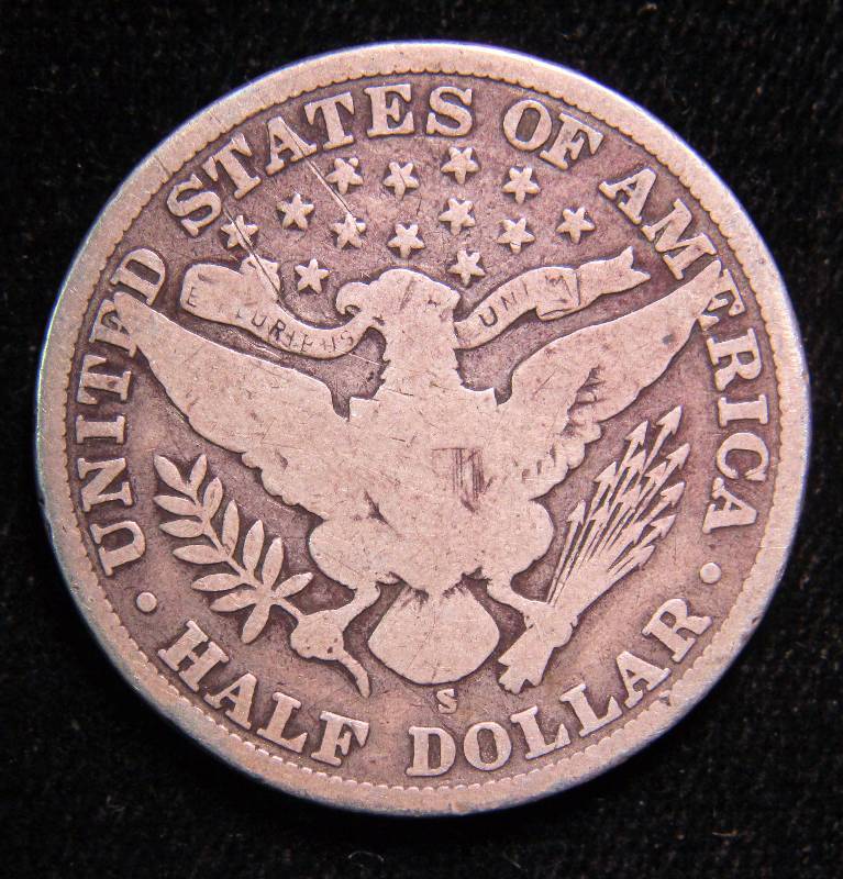 1909-S BARBER SILVER HALF DOLLAR GOOD