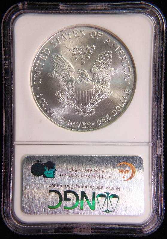 2006 AMERICAN SILVER EAGLE 1 TROY OZ. .999 FINE SILVER DOLLAR MS69 NGC