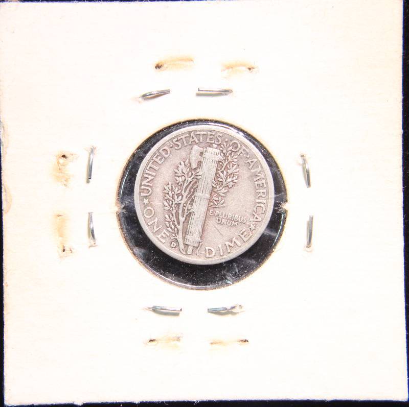 1943-D MERCURY SILVER DIME VF