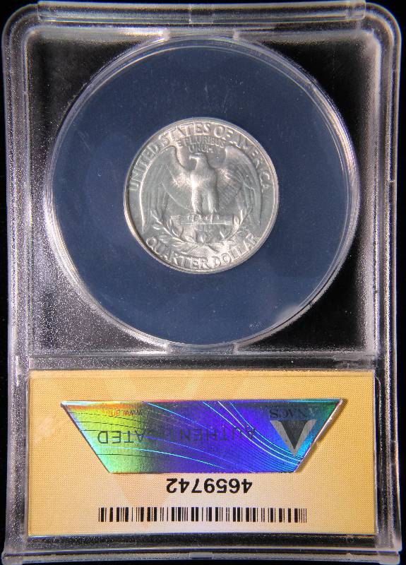 1950 WASHINGTON SILVER QUARTER MS64 ANACS