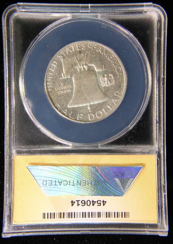 1956 FRANKLIN SILVER HALF DOLLAR PROOF PF65 ANACS CERTIFIED