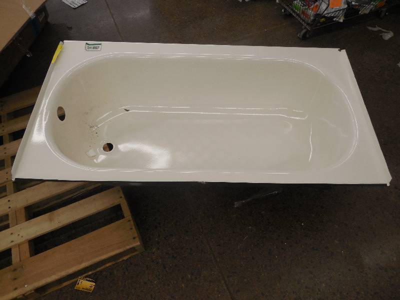 lot 98 image: Kona 4-12 ft. Right Hand Drain Soaking Tub in White