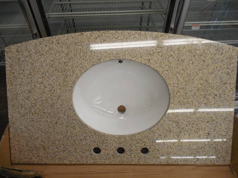 lot 30 image: 36 GRANITE BATH VANITY SINK TOP