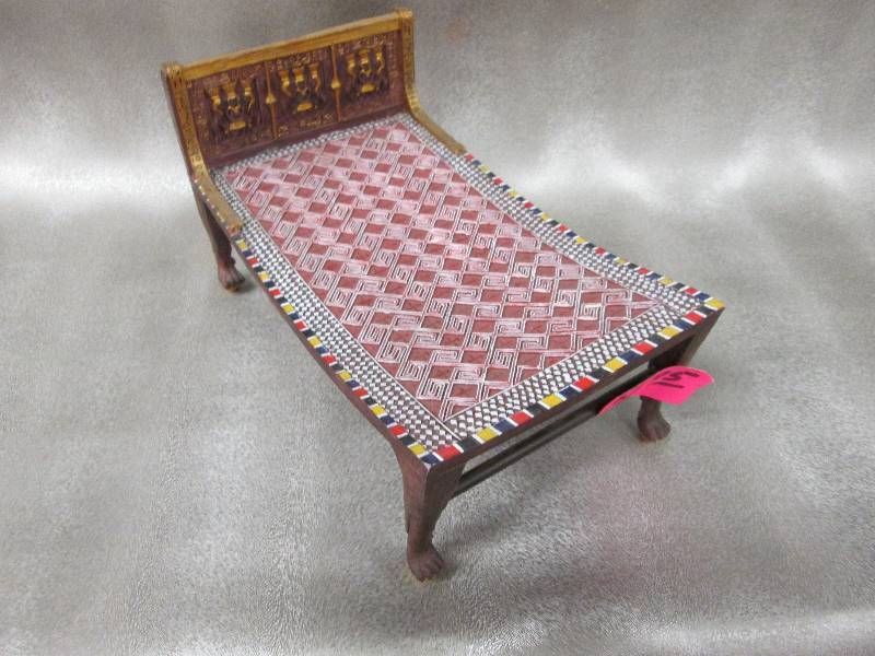 lot 47 image: Egyptian bed dcor piece Retail $5...