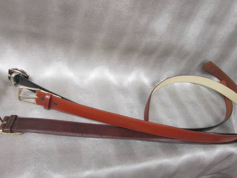 lot 50 image: Lot of 3 Mens belts assorted lengt...