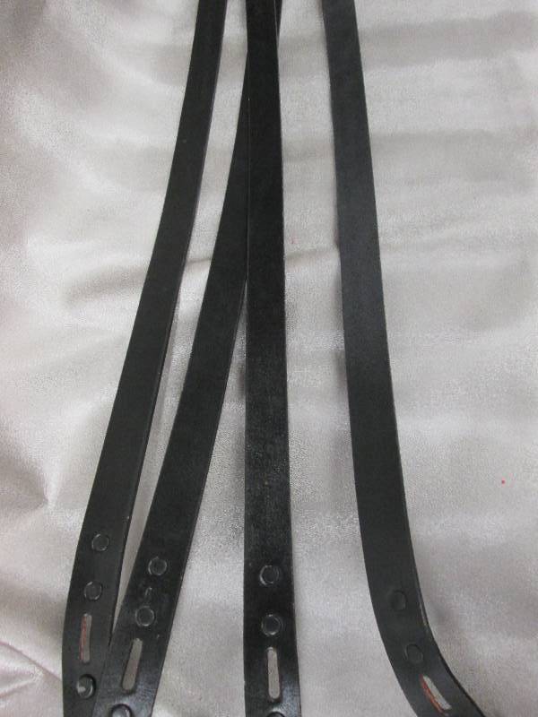lot 54 image: Lot of 4 genuine black leather buck...