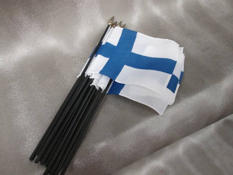 lot 107 image: Lot of 11 4x6 Finland flags...