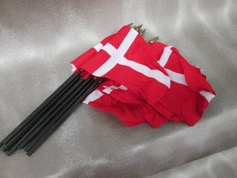 lot 108 image: Lot of 11 4x6 Denmark flags...