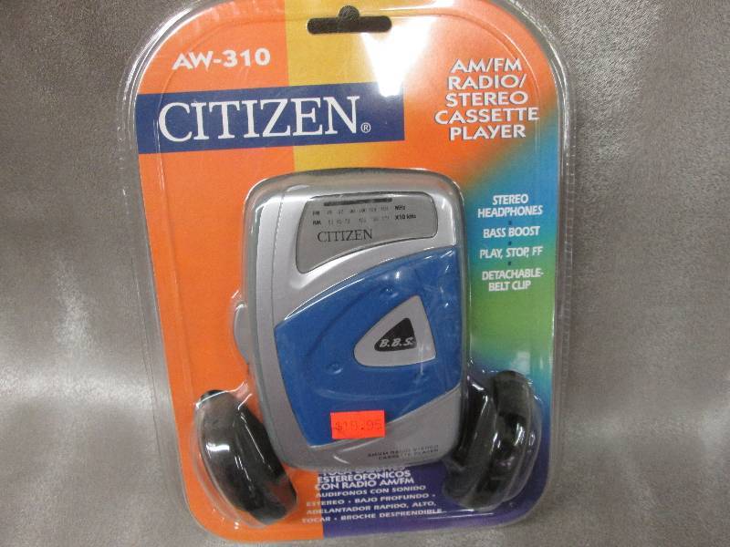 lot 111 image: Citizen AM-FM Cassette Player with ...