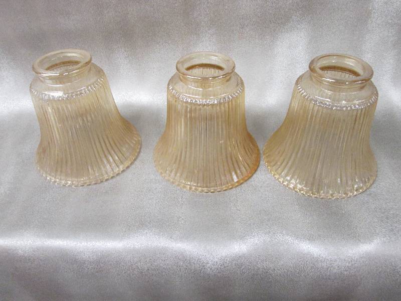 lot 200 image: Lot of 3 glass light globes...