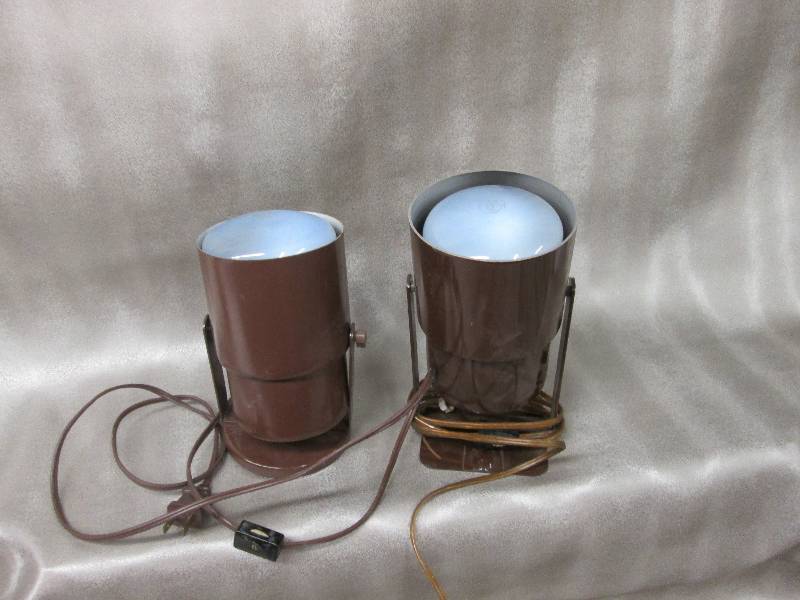 lot 262 image: 2 brown spot lights...