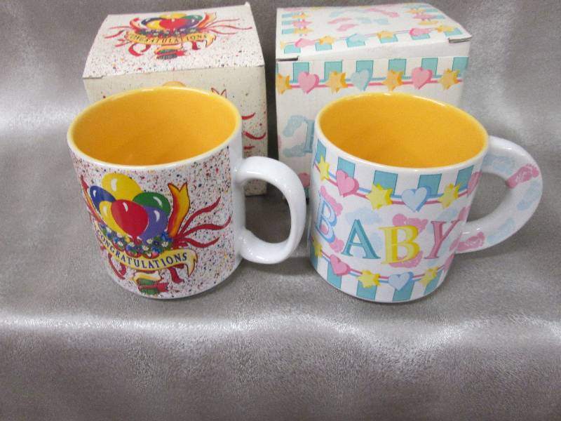 lot 272 image: Gift ceramic mugs, lot of 2...