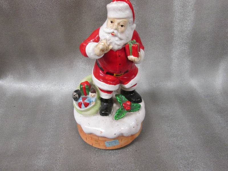 lot 284 image: Ceramic Santa figurine musical...