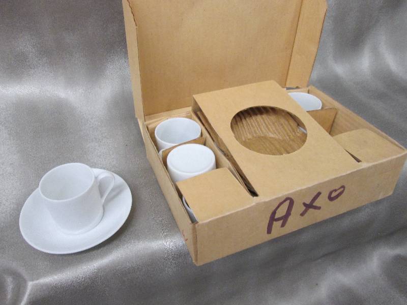 lot 292 image: Bone white cupsaucer set of 6...