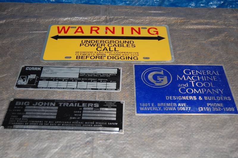 lot 101 image: Metal Advertising Plates