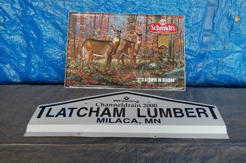 lot 158 image: Metal Signs