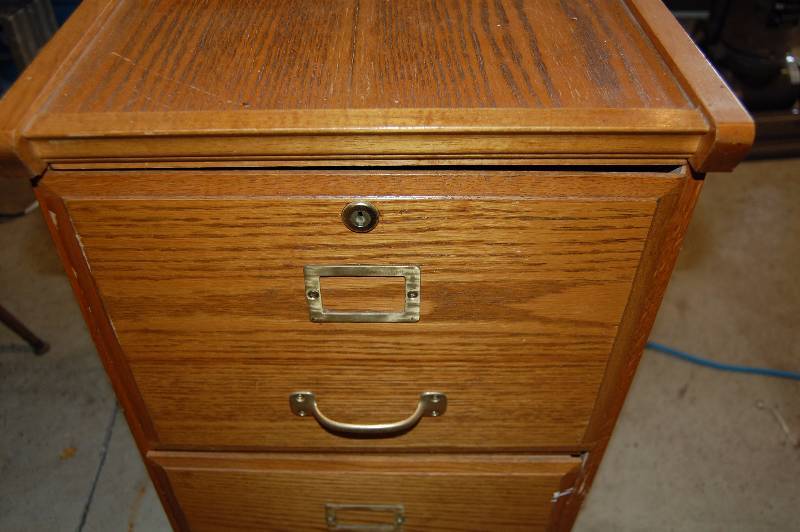 lot 356 image: Wooden Filing Cabinet