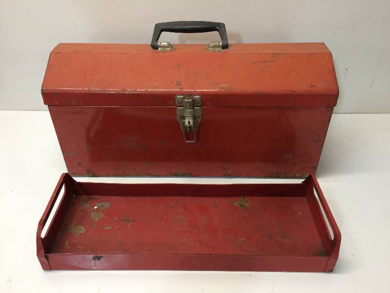 Metal Tool Box With Tray