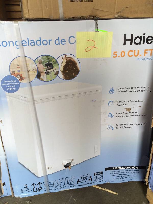 lot 2 image: Haier 5.0 CU FT CHEST Freezer model HF50CW20 NEW