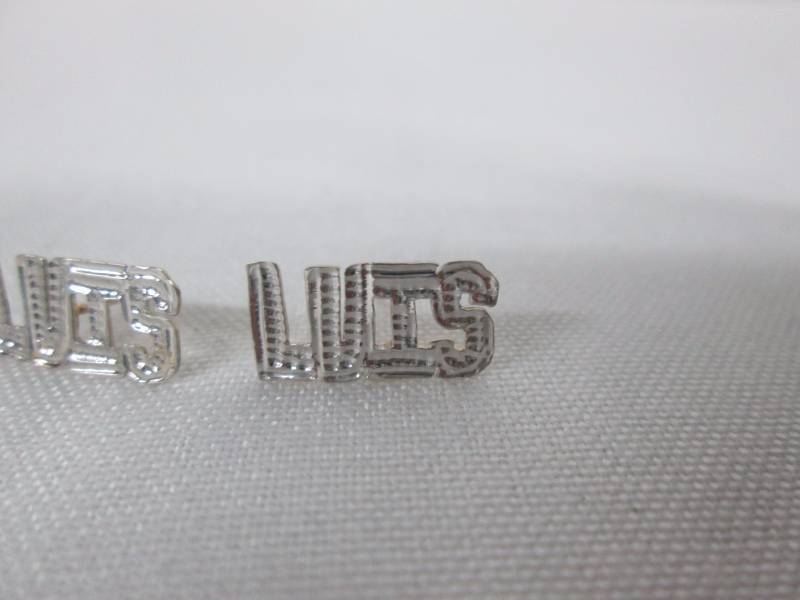 lot 100 image: 18K Gold-Plated Silver Beaded Name Earrings