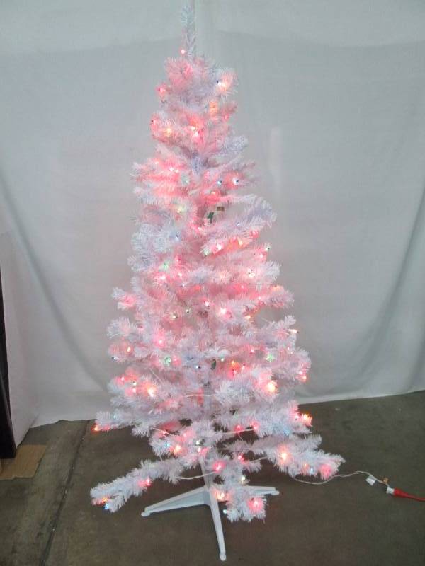 lot 42 image: Alcove 6 Prelit White Tree - Multicolored Lights