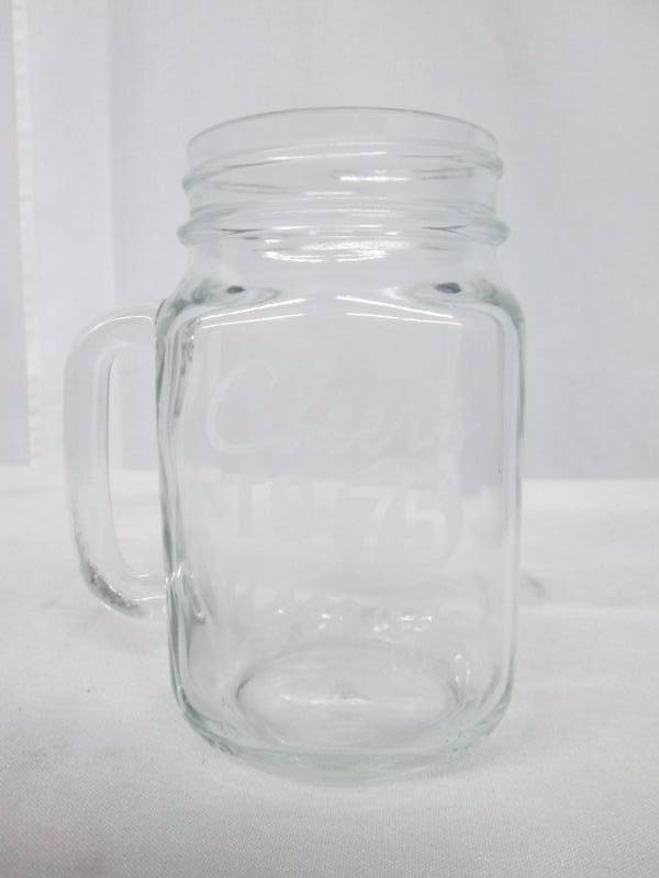lot 45 image: GFY Birthday Personalized 16-oz. Mason Jar Birthday Mug