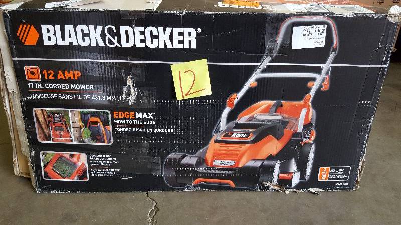 Black and Decker EM1700 17 in Corded Mower 12 amp