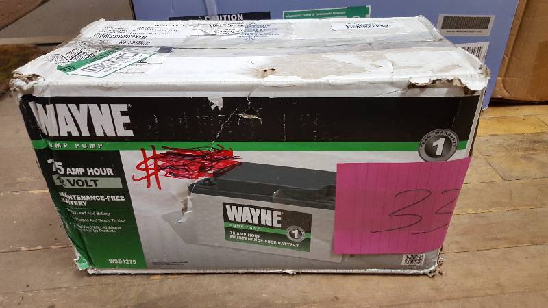 Wayne Sump Pump 75 amp hour 12 Volt Battery