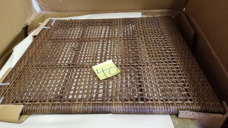 lot 40 image: Charlottetown Brown Chair with Green Cushions