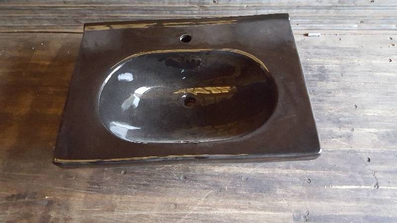 lot 52 image: Foremost Structure Suite 20-580 in. Pedestal Sink Basin in Black